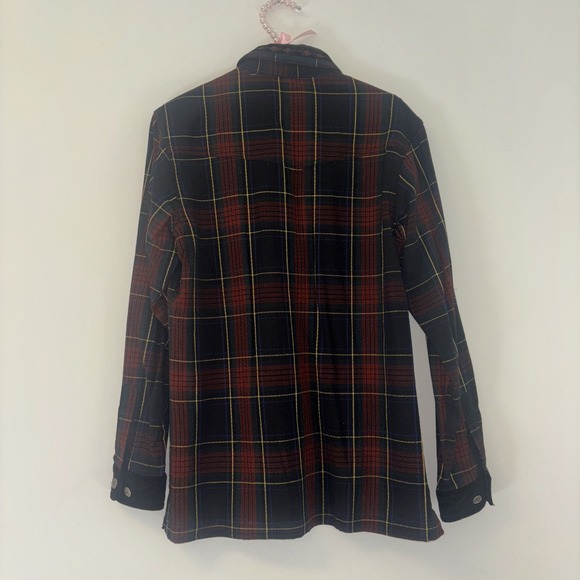 Wrangler Women's Flannel 100% Cotton Embellishmened Silver Buttons Western Rodeo - Picture 7 of 9